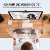 eMeet Webcam C960 2K, Webcam QHD avec Cache d'objectif et Double Microphone, autofocus TOF, caméra de Streaming 76° avec Correct