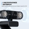 eMeet Webcam C960 2K, Webcam QHD avec Cache d'objectif et Double Microphone, autofocus TOF, caméra de Streaming 76° avec Correct