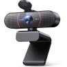 eMeet Webcam 4K, Webcam UHD avec Cache d'objectif et Double Microphone, autofocus PDAF, caméra de Streaming 73° avec Correction 