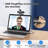 eMeet Webcam 4K, Webcam UHD avec Cache d'objectif et Double Microphone, autofocus PDAF, caméra de Streaming 73° avec Correction 