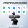 eMeet Webcam 4K, Webcam UHD avec Cache d'objectif et Double Microphone, autofocus PDAF, caméra de Streaming 73° avec Correction 