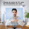eMeet Webcam C960 4K Kit, Webcam Ultra HD avec Capuchon d'objectif et Deux Microphones, Mise au Point Automatique PDAF, Caméra d