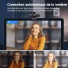 eMeet Webcam C960 4K Kit, Webcam Ultra HD avec Capuchon d'objectif et Deux Microphones, Mise au Point Automatique PDAF, Caméra d
