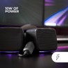 Mars Gaming MS-Pro, Enceintes Compactes 10W, Éclairage RGB Flow Dynamique, Enceinte PC avec Boîtier Contrôle et Entrée Jack 3.5m
