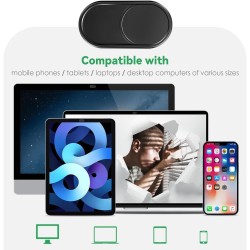 CloudValley Métal Cache Camera Ordinateur, 2-Pièces 0.6 mm Ultra-Mince Webcam Cover for MacBook Pro* Air, iPad, Portatil, Mac, L