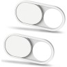 CloudValley Cache Webcam, métal Noir de 0.6 mm d'épaisseur (2Pcs Blanc)