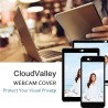 CloudValley Cache Webcam, métal Noir de 0.6 mm d'épaisseur (2Pcs Blanc)