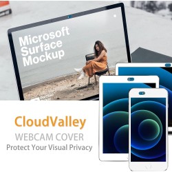 CloudValley Cache Webcam, 0.6mm Ultra-Mince métal, Cache Camera pour Ordinateur Portable, MacBook Pro/Air, Mac, PC, iPad, Tablet