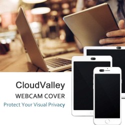 CloudValley Cache Webcam, 0.6mm Ultra-Mince métal, Cache Camera pour Ordinateur Portable, MacBook Pro/Air, Mac, PC, iPad, Tablet