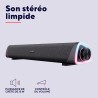 Trust Liro Barre de Son PC 12W, Enceinte PC Stéréo avec Éclairage LED RGB, Connexion Audio 3.5mm, Alimentation USB, Haut Parleur