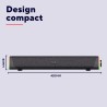 Trust Liro Barre de Son PC 12W, Enceinte PC Stéréo avec Éclairage LED RGB, Connexion Audio 3.5mm, Alimentation USB, Haut Parleur