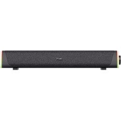 Trust Liro Barre de Son PC 12W, Enceinte PC Stéréo avec Éclairage LED RGB, Connexion Audio 3.5mm, Alimentation USB, Haut Parleur