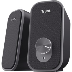 Trust Orada Enceinte PC USB 2.0 12W (6W RMS), Enceintes avec Jack AUX 3.5 mm, Connexion au Casque, Façade en Tissu, Haut Parleur