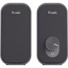Trust Orada Enceinte PC USB 2.0 12W (6W RMS), Enceintes avec Jack AUX 3.5 mm, Connexion au Casque, Façade en Tissu, Haut Parleur