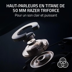 Razer noirshark v2 pro (2023) pour pc - casque sans fil e-sports premium (microphone hyperclear super wideband, triforce titaniu