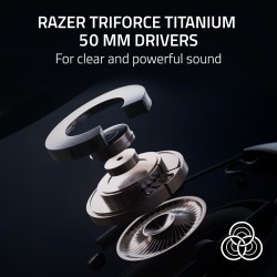Razer noirshark v2 pro (2023) pour pc - casque sans fil e-sports premium (microphone hyperclear super wideband, triforce titaniu
