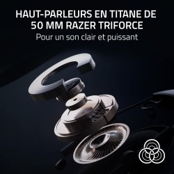 Razer noirshark v2 hyperspeed pour pc - casque gaming esports sans fil (ultraléger 280g, microphone hyperclear, haut-parleurs tr
