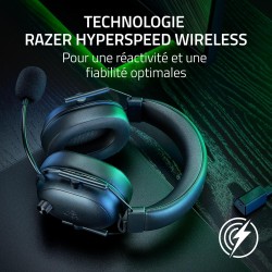 Razer noirshark v2 hyperspeed pour pc - casque gaming esports sans fil (ultraléger 280g, microphone hyperclear, haut-parleurs tr