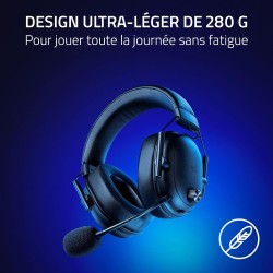 Razer noirshark v2 hyperspeed pour pc - casque gaming esports sans fil (ultraléger 280g, microphone hyperclear, haut-parleurs tr