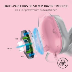Razer noirshark v2 x - casque gaming esports multiplateforme (haut-parleurs triforce de 50mm, annulation passive du bruit avancé