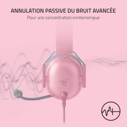 Razer noirshark v2 x - casque gaming esports multiplateforme (haut-parleurs triforce de 50mm, annulation passive du bruit avancé