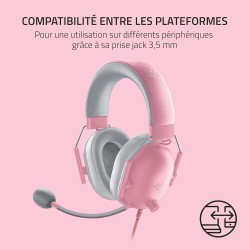 Razer noirshark v2 x - casque gaming esports multiplateforme (haut-parleurs triforce de 50mm, annulation passive du bruit avancé