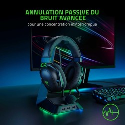 Razer noirshark v2 - casque gaming esports premium (haut-parleurs triforce 50mm, microphone hyperclear cardioïde, réduction pass