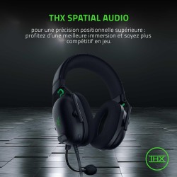 Razer noirshark v2 - casque gaming esports premium (haut-parleurs triforce 50mm, microphone hyperclear cardioïde, réduction pass