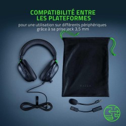 Razer noirshark v2 - casque gaming esports premium (haut-parleurs triforce 50mm, microphone hyperclear cardioïde, réduction pass