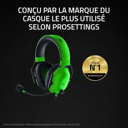 Razer noirshark v2 x - casque gaming esports multiplateforme (haut-parleurs triforce de 50mm, annulation passive du bruit avancé