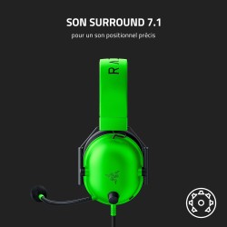 Razer noirshark v2 x - casque gaming esports multiplateforme (haut-parleurs triforce de 50mm, annulation passive du bruit avancé