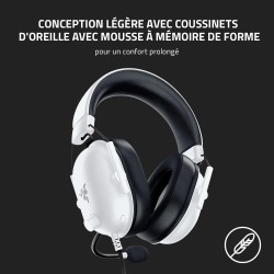 Razer noirshark v2 x - casque gaming esports multiplateforme (haut-parleurs triforce de 50mm, annulation passive du bruit avancé