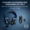 Razer noirshark v2 hyperspeed pour pc - casque de jeu sans fil e-sports ultra léger 280g (microphone super large bande, haut-par