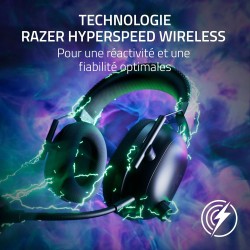 Razer noirshark v2 pro pour pc - casque gaming esports premium sans fil (bluetooth, haut-parleurs triforce titanium de 50mm, mic