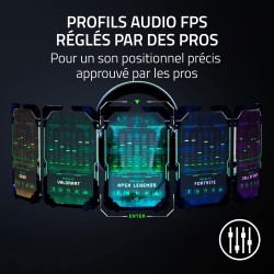 Razer noirshark v2 pro pour pc - casque gaming esports premium sans fil (bluetooth, haut-parleurs triforce titanium de 50mm, mic