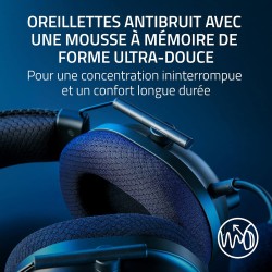 Razer noirshark v2 pro pour pc - casque gaming esports premium sans fil (bluetooth, haut-parleurs triforce titanium de 50mm, mic