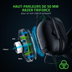 Razer noirshark v2 x usb - casque gaming esports filaire (haut-parleurs triforce 50mm, suppression du bruit, construction ultra-