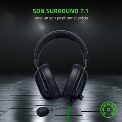 Razer noirshark v2 x usb - casque gaming esports filaire (haut-parleurs triforce 50mm, suppression du bruit, construction ultra-