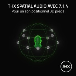 Razer noirshark v3 pro - casque anc sans fil pour l’esport - annulation active - haut-parleurs 50mm - micro hyperclear amovible 