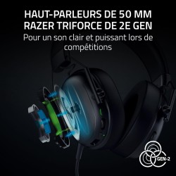 Razer noirshark v3 x hyperspeed - casque sans fil pour e-sport - ultra léger 270g - haut-parleurs triforce 5 mm - microphone car