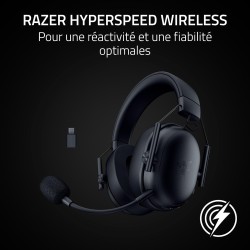Razer noirshark v3 x hyperspeed - casque sans fil pour e-sport - ultra léger 270g - haut-parleurs triforce 5 mm - microphone car