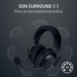 Razer noirshark v3 x hyperspeed - casque sans fil pour e-sport - ultra léger 270g - haut-parleurs triforce 5 mm - microphone car