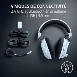 Razer noirshark v3 pro - casque anc sans fil pour l’esport - annulation active - haut-parleurs 50mm - micro hyperclear amovible 