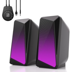 Soulion c30 enceintes pc pour bureau, haut parleur bleutooth pour écran, ordinateur portable, gamer, entrée auxiliaire 3,5 mm, a