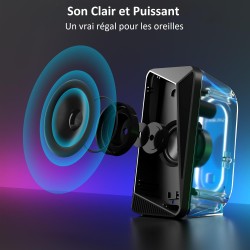 Soulion c30 enceintes pc pour bureau, haut parleur bleutooth pour écran, ordinateur portable, gamer, entrée auxiliaire 3,5 mm, a