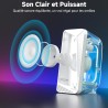 Soulion c30 enceintes pc gamer blanc haut parleur bleutooth pour moniteur, ordinateur portable, jeux, entrée auxiliaire 3,5 mm, 