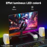 Soulion c30 enceintes pc gamer blanc haut parleur bleutooth pour moniteur, ordinateur portable, jeux, entrée auxiliaire 3,5 mm, 