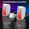 Soulion c30 enceintes pc gamer blanc haut parleur bleutooth pour moniteur, ordinateur portable, jeux, entrée auxiliaire 3,5 mm, 