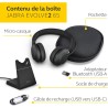 Jabra evolve2 65 casque pc sans fil avec station de charge - casque audio certifié uc anti-bruit avec batterie longue durée - ad
