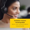 Jabra evolve2 65 casque pc sans fil avec station de charge - casque audio certifié uc anti-bruit avec batterie longue durée - ad